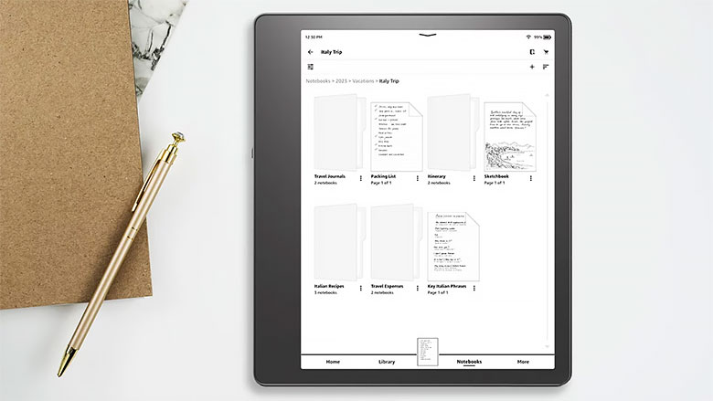 Kindle Scribe 新增三项功能：新画笔、子文件夹和笔记导航– 书伴
