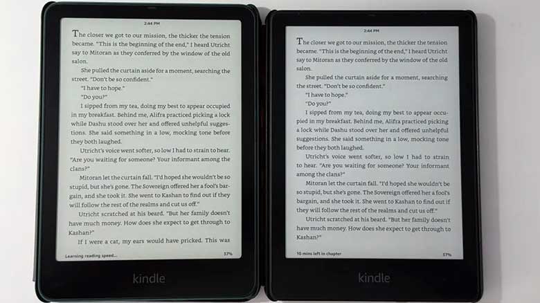 Kindle Paperwhite Signature Edition (2024) 比 2021 版显示多一行文字