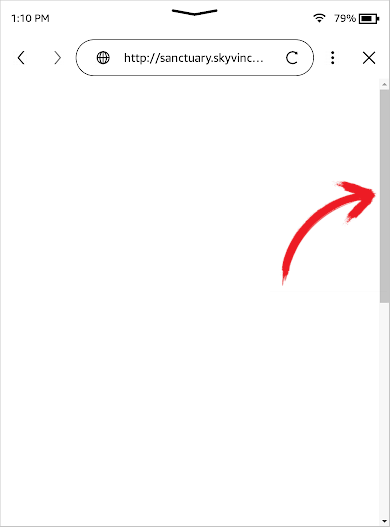 Kindle网页浏览器显示滚动条